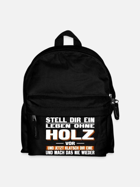 Leben ohne Holz - Kinder Rucksack - Schwarz