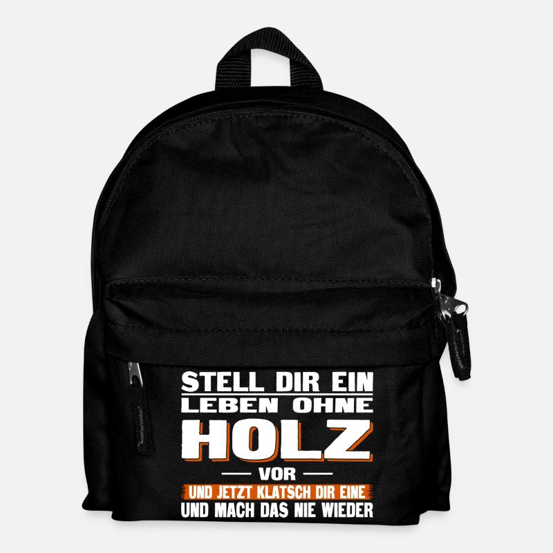 Leben ohne Holz - Kinder Rucksack - Schwarz