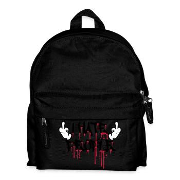 cool je déteste les gens texte graffiti spray gouttes blu - Sac à dos Enfant - noir - Devant