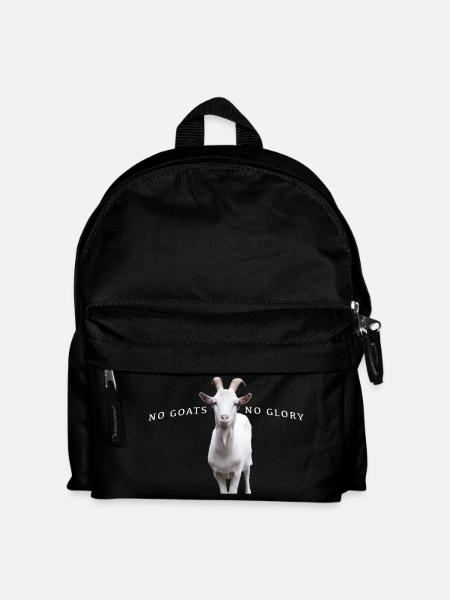 No Goats No Glory Goat Design - Kids' Backpack - black