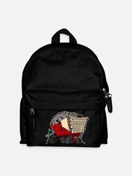 0956 Wagen RUIN - Kinder Rucksack - Schwarz