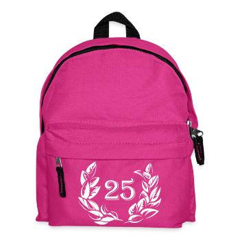 25 years jahre jubiläum anniversary lorbeer Symbol - Kinder Rucksack - Fuchsia - Vorne