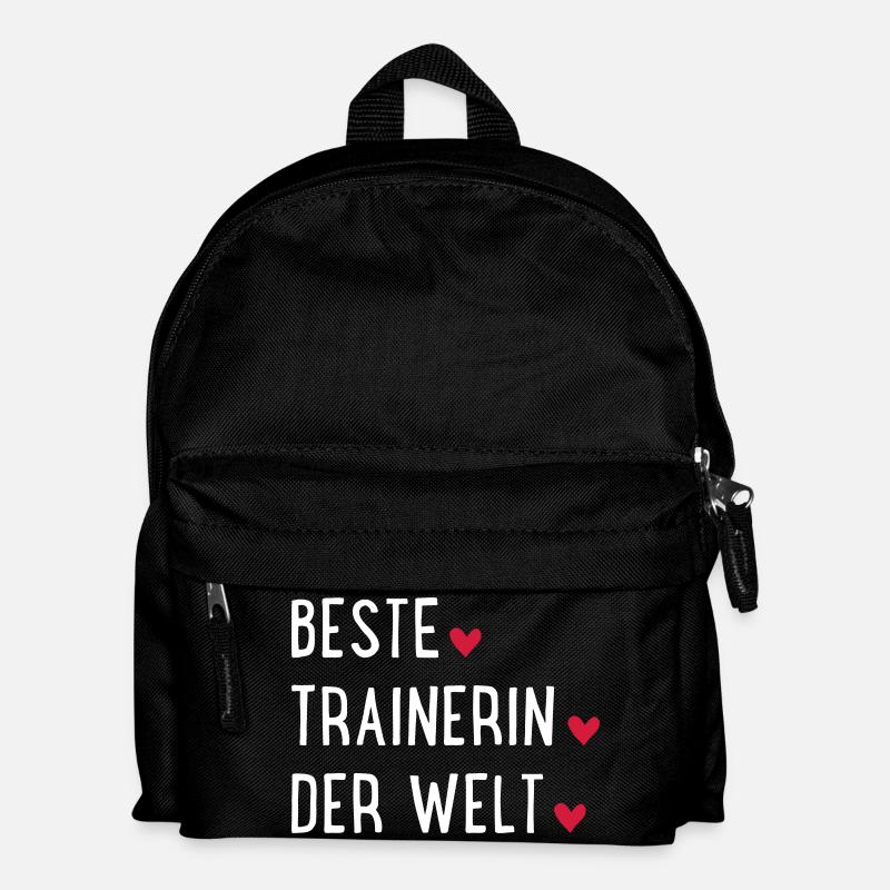 Beste Trainerin der Welt - Kinder Rucksack - Schwarz
