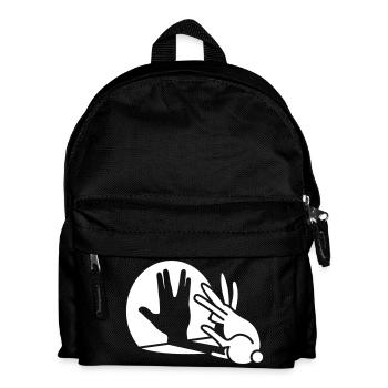Rabbit Shadow Hand Volcanic Greeting trekkie - Sac à dos Enfant - noir - Devant
