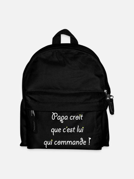 Papa croit que c'est lui qui commande ! - Sac à dos Enfant - noir