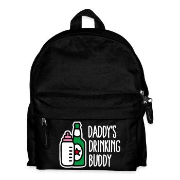 Father Son Baby Birth Best Friends Bottle milk - Kids' Backpack - black - Front