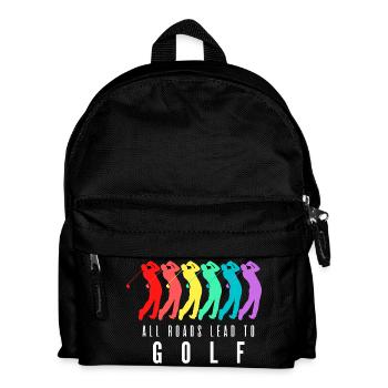 All Roads Lead to Golf - Kids' Backpack - black - Front