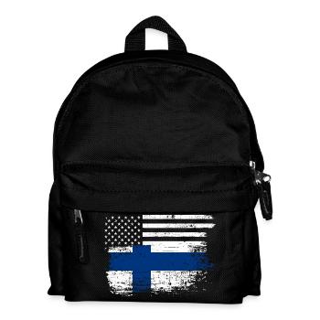 Drapeau américain de la Finlande - Sac à dos Enfant - noir - Devant