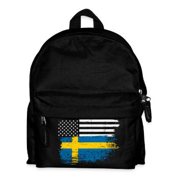 Flagge Fusion: US Nordic Brush - Kinder Rucksack - Schwarz - Vorne