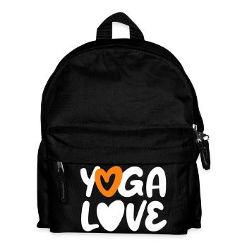 Yoga Love Heart Citation Fan Méditation Écriture manuscrite - Sac à dos Enfant - noir - Devant