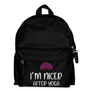 Ich bin netter nach dem Yoga - Kinder Rucksack - Schwarz - Vorne