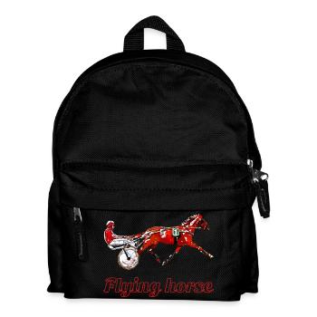 Traber Motiv - Kinder Rucksack - Schwarz - Vorne