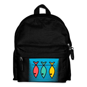 FISCH. APRILSCHERZ. FEIERTAG. SOMMER. HUMOR - Kinder Rucksack - Schwarz - Vorne