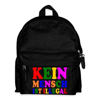 Kein mensch ist illegal - Kinder Rucksack - Schwarz - Vorne