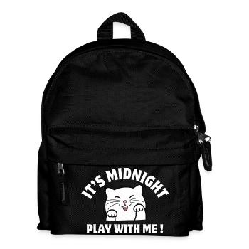 minuit, chat, chat humour - Sac à dos Enfant - noir - Devant