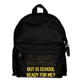 Conception de citation humoristique pour la rentrée scolaire - Sac à dos Enfant - noir - Devant