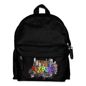 Augsburg in Graffiti Design Geschenk - Kinder Rucksack - Schwarz - Vorne