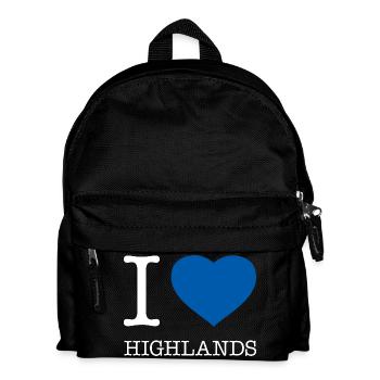 I LOVE HIGHLANDS - Kinder Rucksack - Schwarz - Vorne