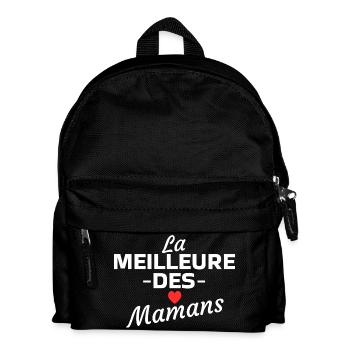 Cœur et Citation pour Mamans Heureuses - Sac à dos Enfant - noir - Devant