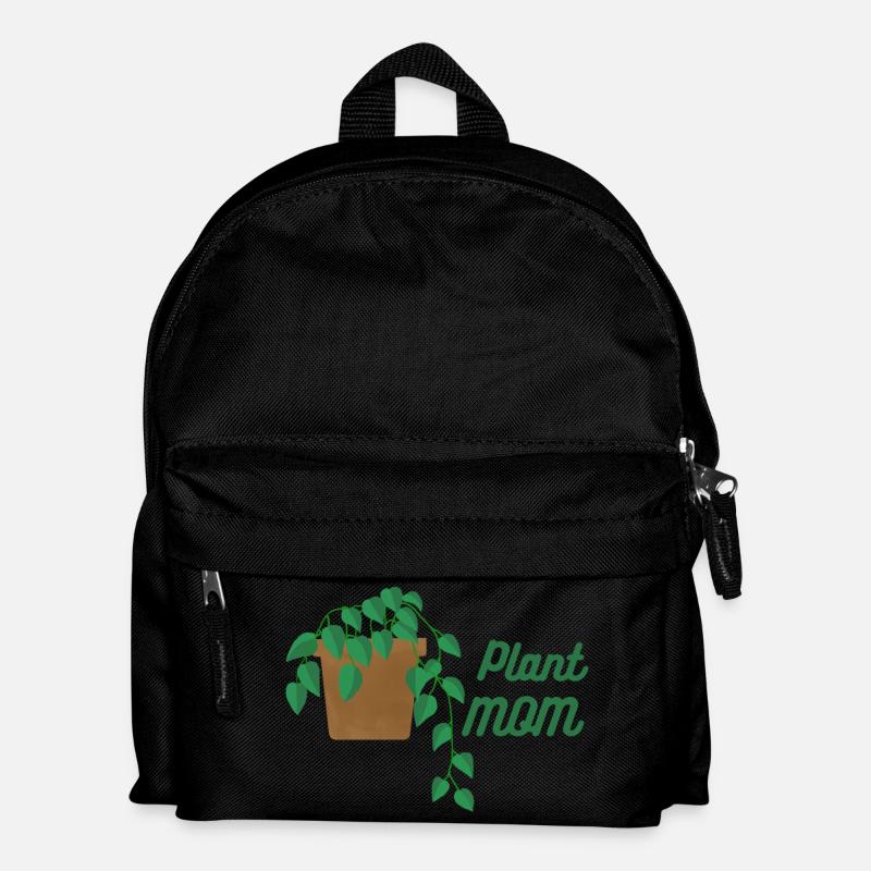 Plant mom - climbing plant - Kids' Backpack - black