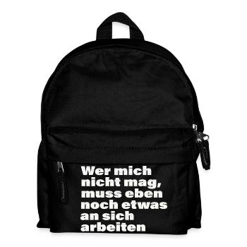 WER MICH NICHT MAG - Kinder Rucksack - Schwarz - Vorne