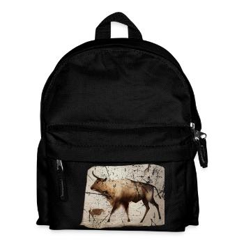 Aurochs primeval cattle cave picture - Kids' Backpack - black - Front