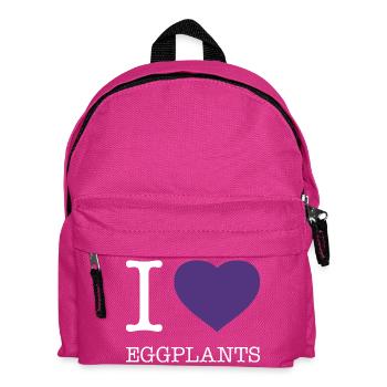 I LOVE EGGPLANTS - Kinder Rucksack - Fuchsia - Vorne