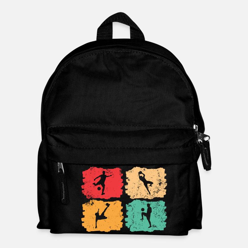 Fußball-Vintage – Solar Pulse - Kinder Rucksack - Schwarz