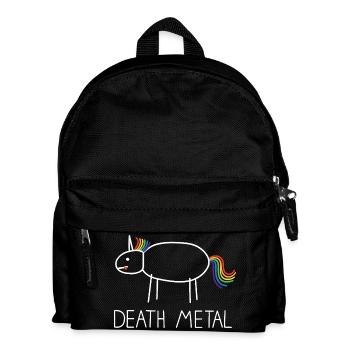 Death Metal Unicorn - Kids' Backpack - black - Front