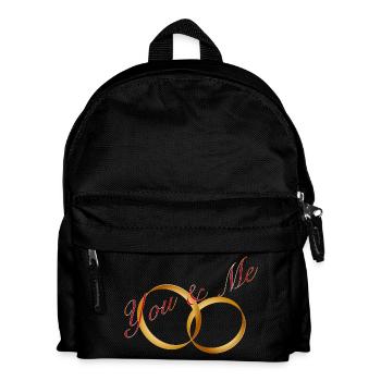 Bagues en or avec lettrage You & Me - Sac à dos Enfant - noir - Devant