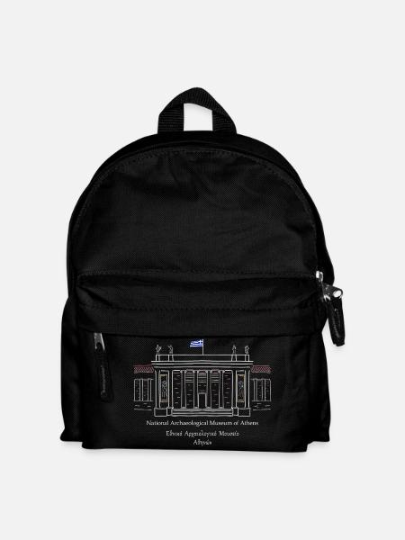 Athen Nationales Archaeologisches Museum Zeichnung - Kinder Rucksack - Schwarz