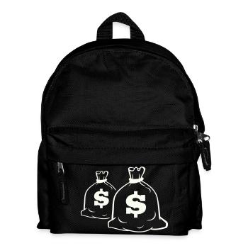 Sac d’argent motif design - Sac à dos Enfant - noir - Devant