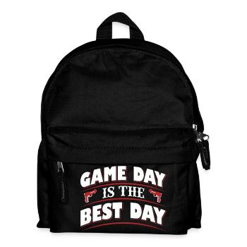 Game Day Ist Das Beste - Kinder Rucksack - Schwarz - Vorne