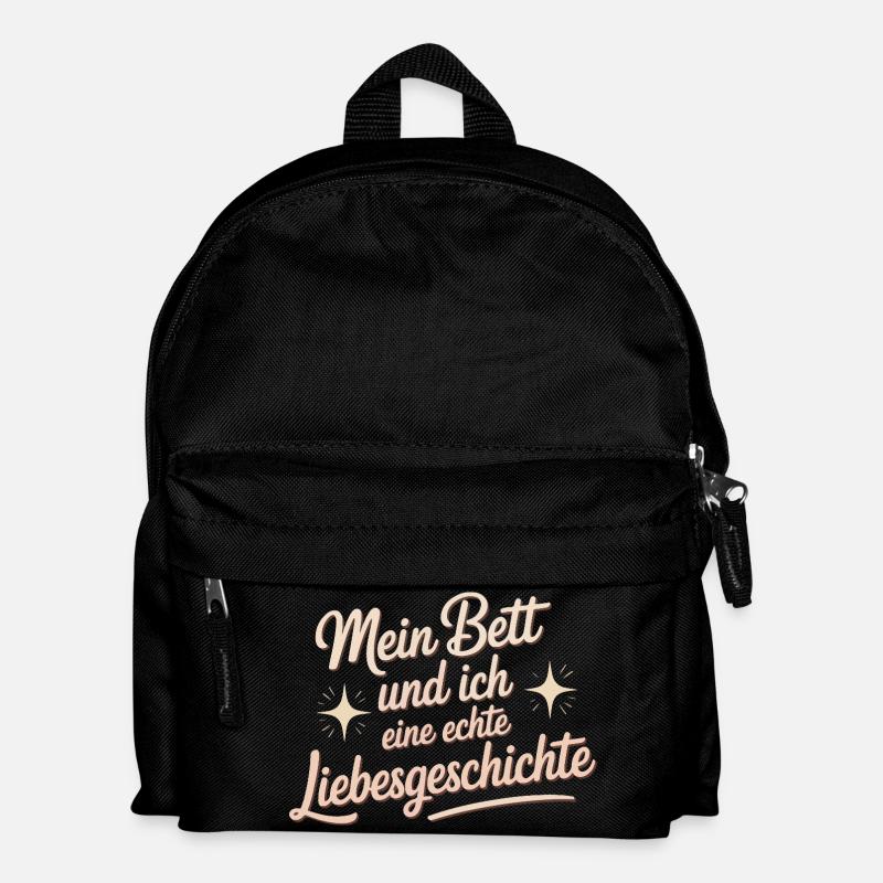 My bed and I – a real love story - Kids' Backpack - black