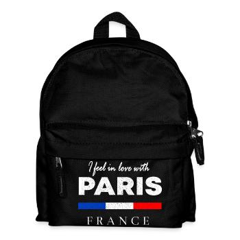 I fell in love with Paris – Frankreich Design - Kinder Rucksack - Schwarz - Vorne