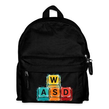 WASD Gaming Tasten - Kinder Rucksack - Schwarz - Vorne