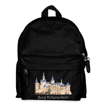 Illustration du château de Hohenzollern, dessin à la main - Sac à dos Enfant - noir - Devant