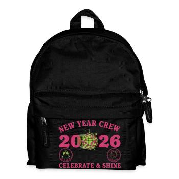 Neujahrscrew 2026 Feiern & Strahlen Party - Kinder Rucksack - Schwarz - Vorne