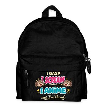 Anime Fangirl Screams Anime Reaction - Kids' Backpack - black - Front