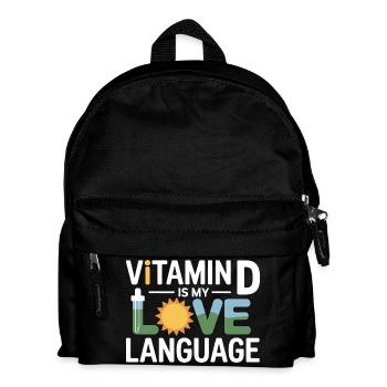 Naturopath Vitamin D Love Language Professional  - Kids' Backpack - black - Front