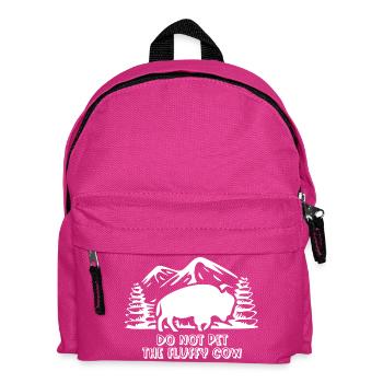 Streichle die flauschige Kuh nicht - Kinder Rucksack - Fuchsia - Vorne