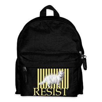 Resist Naughty Cat Stripe Punk Funny Cat - Kids' Backpack - black - Front