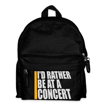 I'd Rather Be At A Concert Lustig Musik Konzert - Kids' Backpack - black - Front