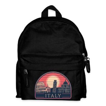 Italy Destinations Sunset Art - Kids' Backpack - black - Front
