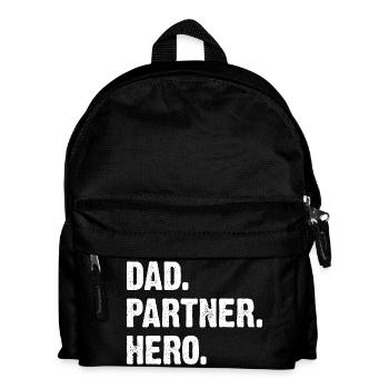 Dad Partner Hero - Kinder Rucksack - Schwarz - Vorne