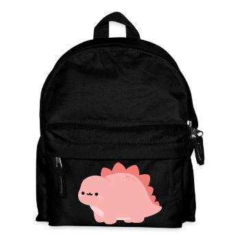 Süßer pinker Stegosaurus-Dino - Kinder Rucksack - Schwarz - Vorne