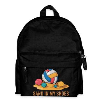 Sable dans mes chaussures Beach Volley-ball Plage d’été - Sac à dos Enfant - noir - Devant