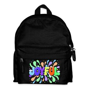 Joyeuse Typo éclaboussée multicolore - Sac à dos Enfant - noir - Devant