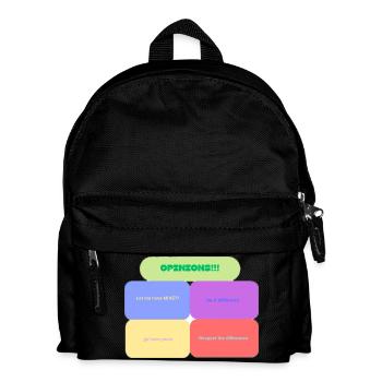 Opinions! Colorful Blocks - Kids' Backpack - black - Front