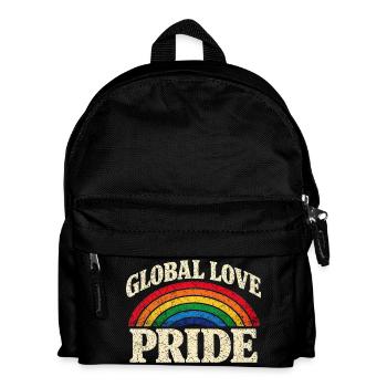 Global Love Pride Rainbow Tri-blend T-Shirt - Kids' Backpack - black - Front
